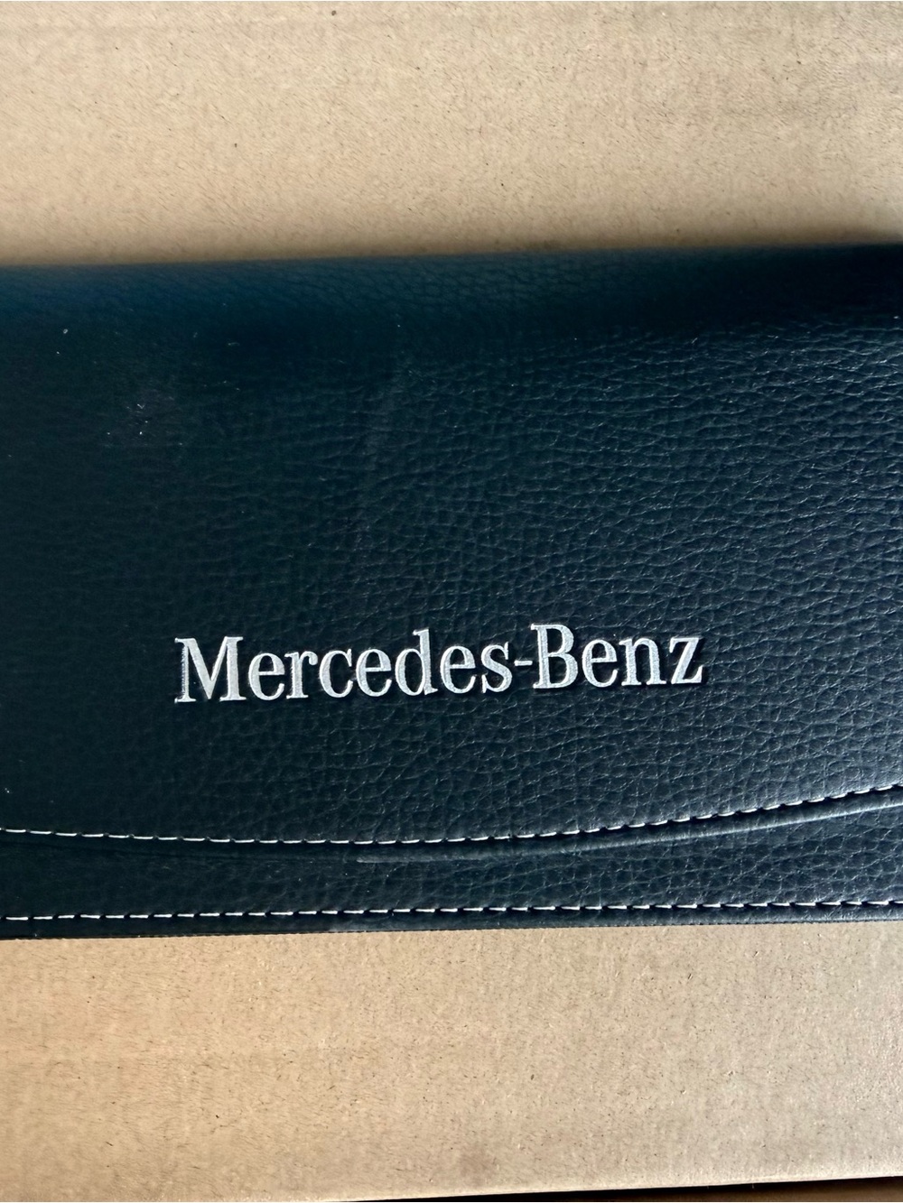 Mercedes-Benz Black Leather Document Organizer